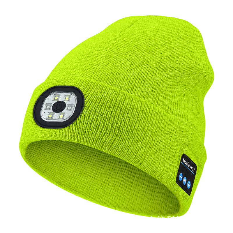 Wireless Bluetooth Headset LED Light Hat