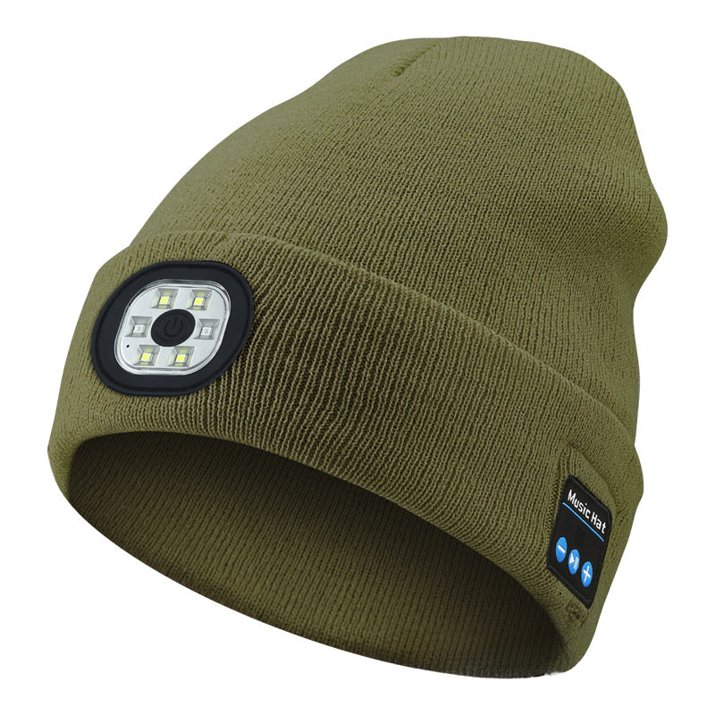 Wireless Bluetooth Headset LED Light Hat