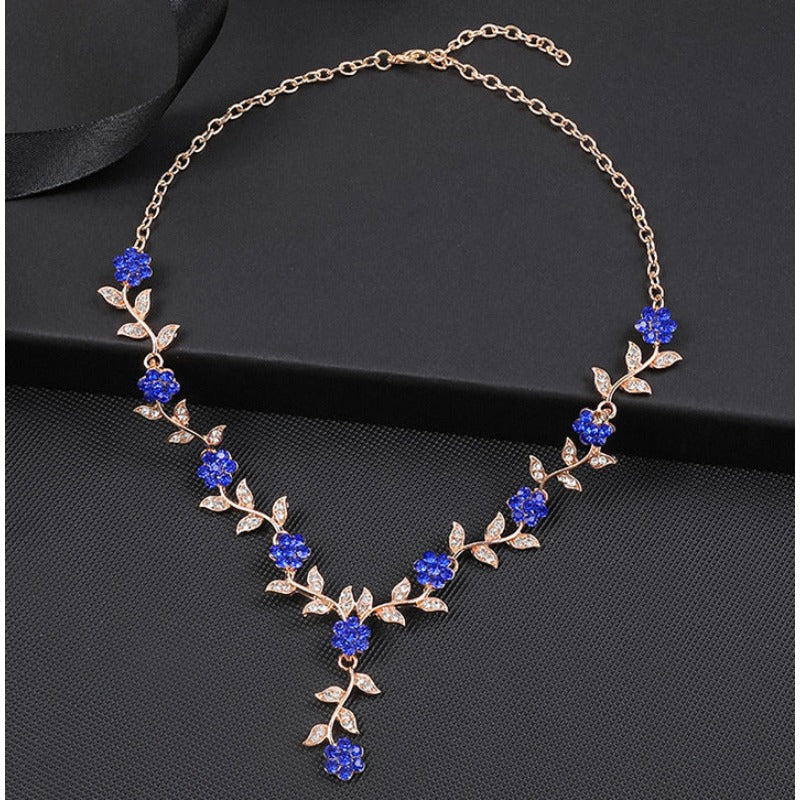 Versatile Plum Shaped Necklace Earrings Set - Confidence