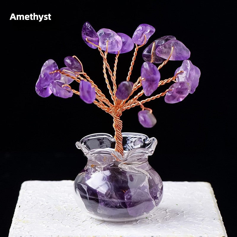 Natural Crystal Wealth Tree - Wealth & Strength & Luck & Abundance