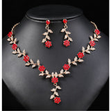 Versatile Plum Shaped Necklace Earrings Set - Confidence