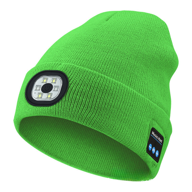 Wireless Bluetooth Headset LED Light Hat