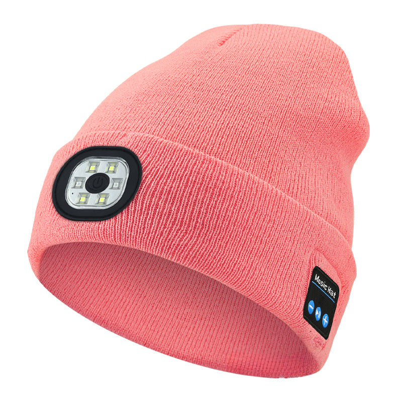 Wireless Bluetooth Headset LED Light Hat
