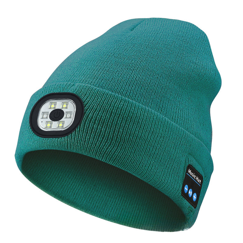 Wireless Bluetooth Headset LED Light Hat