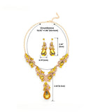 Vintage Drop Necklace Earrings Set - Confidence & Love