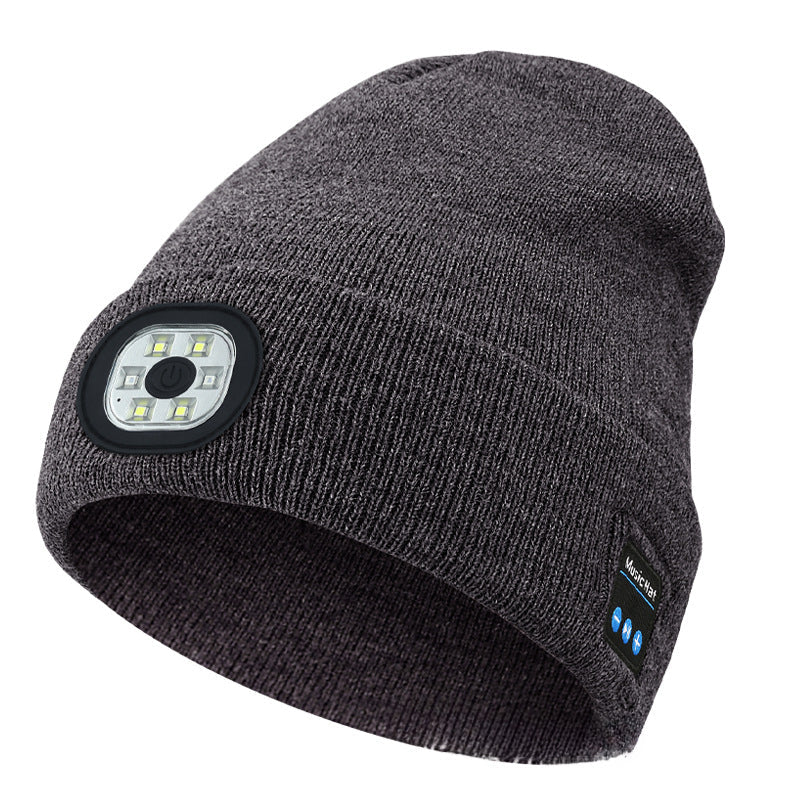 Wireless Bluetooth Headset LED Light Hat