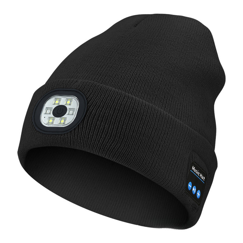 Wireless Bluetooth Headset LED Light Hat