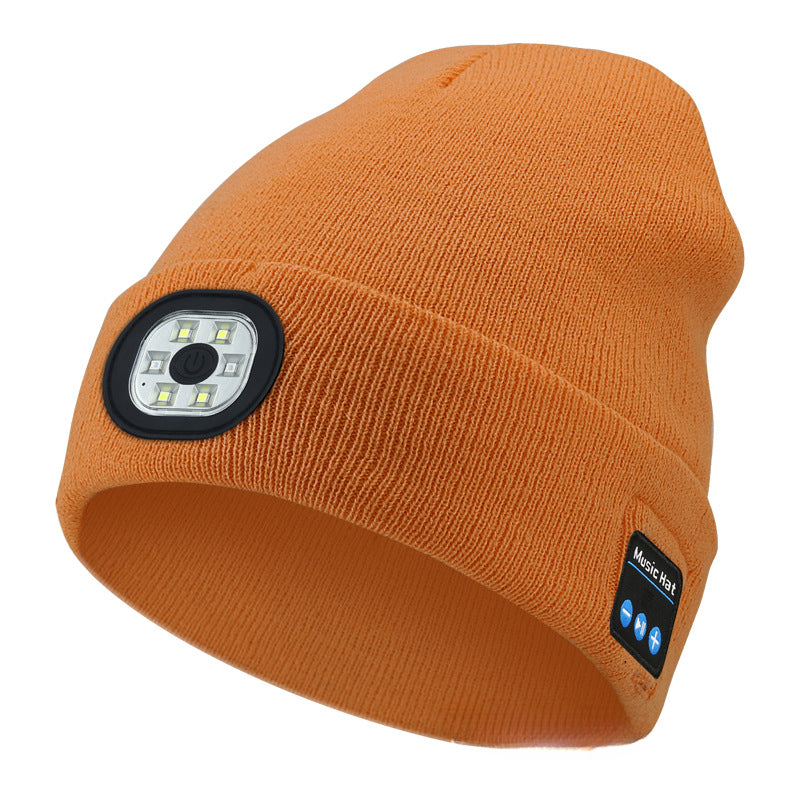 Wireless Bluetooth Headset LED Light Hat