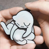 Interactive 3D Printed Cat Keychain - Pull-Out Play Ball & Fun Pendant Toy for Cat Lovers