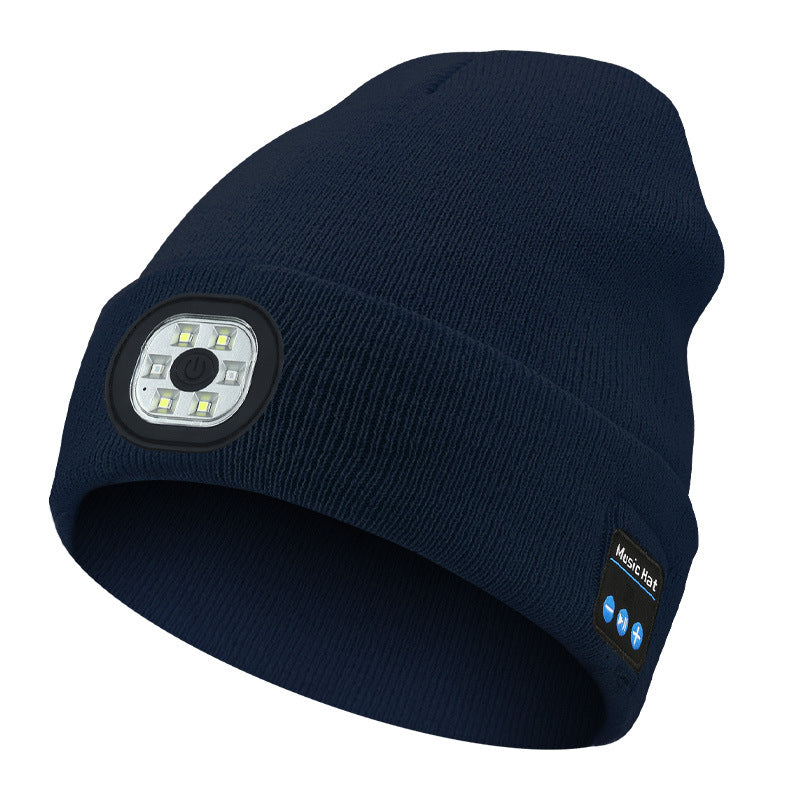 Wireless Bluetooth Headset LED Light Hat