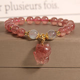Fox Strawberry Quartz Bracelet - Peace & Confidence