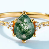 Water Grass Agate Ring - Calm & Harmony