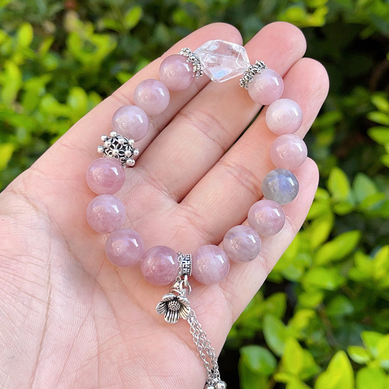 Flower Rose Quartz Bracelet - Love & Harmony