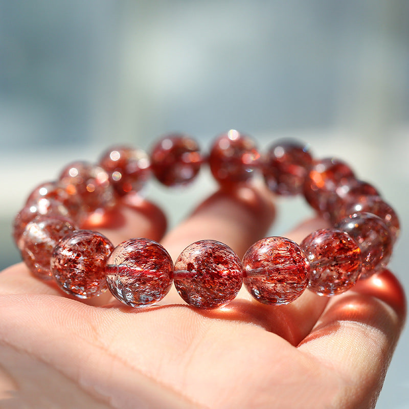 Brazil Golden Strawberry Quartz Bracelet - Confidence & Balance