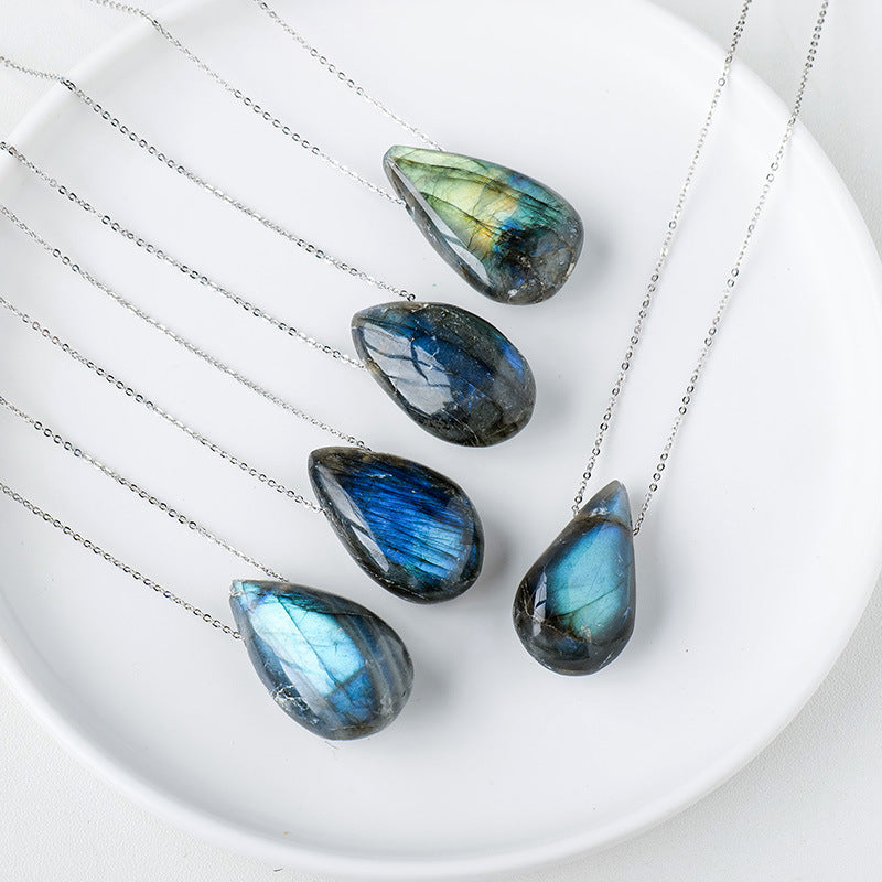 Natural Labradorite Crystal Necklace - Protection & Harmony