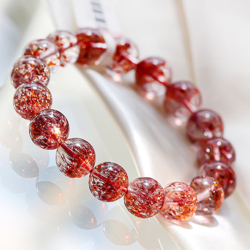 Brazil Golden Strawberry Quartz Bracelet - Confidence & Balance