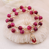 Pi Xiu Red Tiger's Eye Double Circle Bracelet – Wealth & Passion & Protection