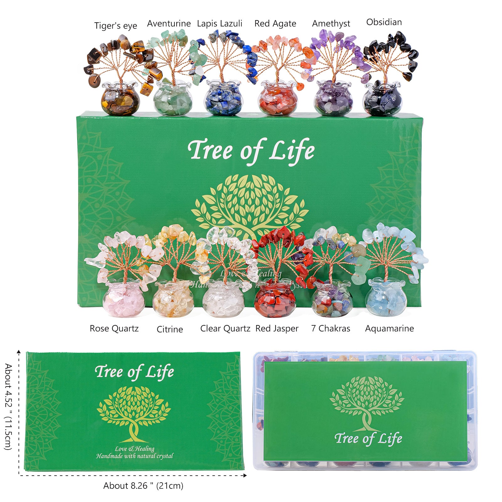 Natural Crystal Wealth Tree - Wealth & Strength & Luck & Abundance