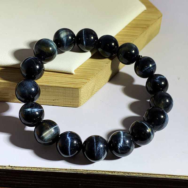 Natural Lightning Eye Blue Tiger's Eye Bracelet - Calm & Strength