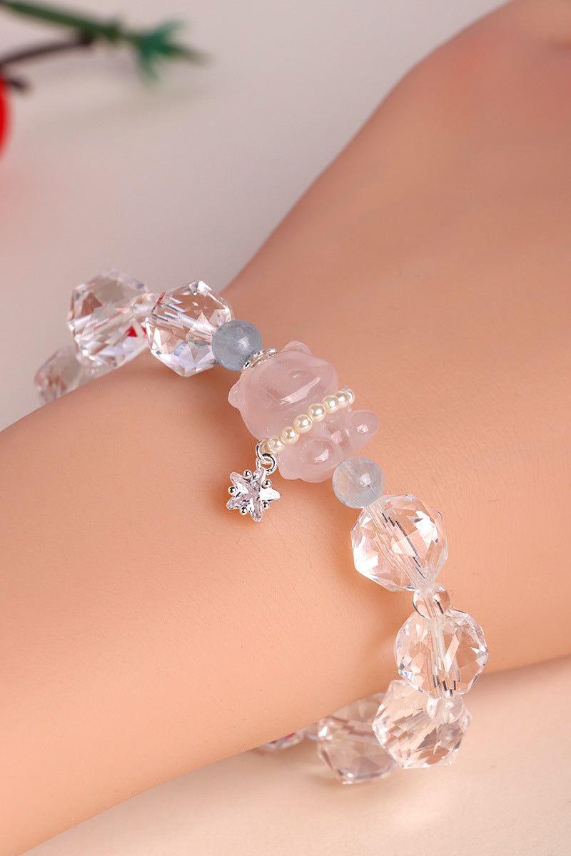 Sliced Clear Quartz Bracelet – Love & Harmony & Calm