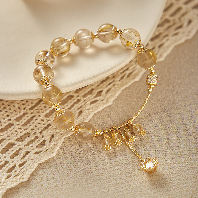 Golden Rutilated Quartz Bracelet – Energy & Calm & Abundance