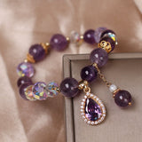 Love Amethyst & Clear Quartz Bracelet - Calm & Strength
