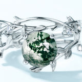 Fashion Water Grass Agate Ring – Calm & Strength