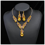 Vintage Drop Necklace Earrings Set - Confidence & Love