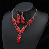 Vintage Drop Necklace Earrings Set - Confidence & Love