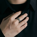 Vintage Gothic Crown Ring - Love  & Protection & Devotion