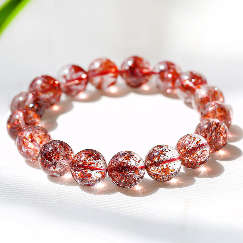 Brazil Golden Strawberry Quartz Bracelet - Confidence & Balance