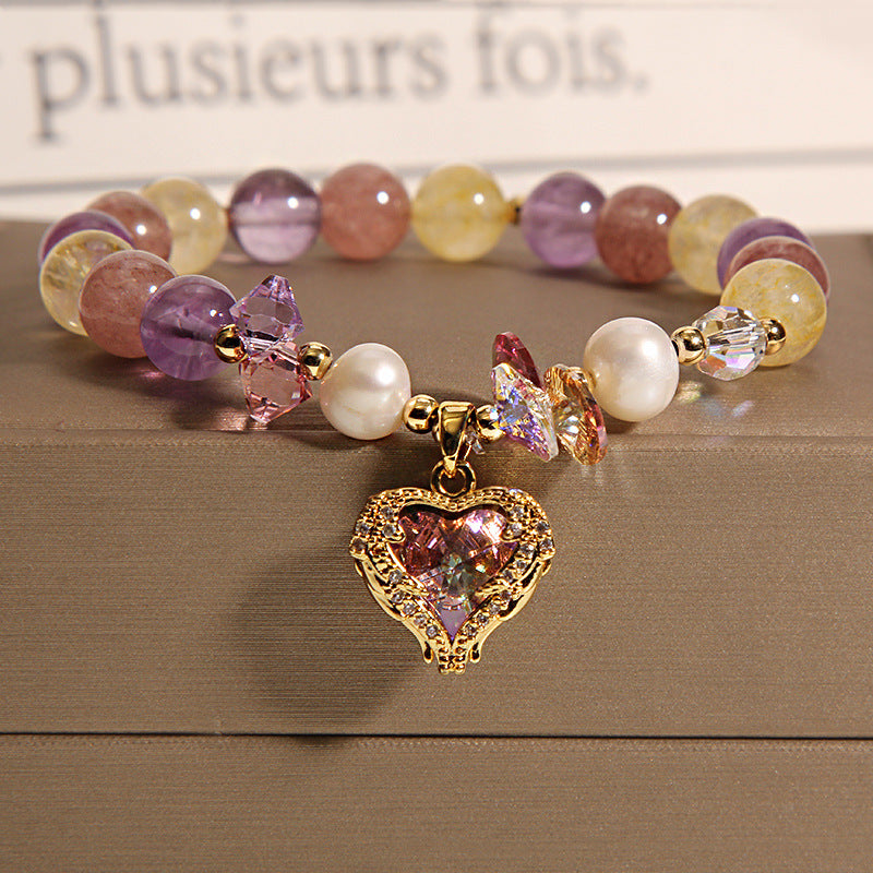 Love Rose Red & Yellow Purple Tiger's Eye Bracelet – Passion & Protection & Strength