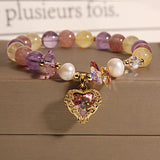 Love Rose Red & Yellow Purple Tiger's Eye Bracelet – Passion & Protection & Strength