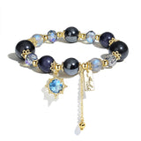 Obsidian & Blue Sand Stone & MoonStone Bracelet – Protection & Positivity & Uniqueness