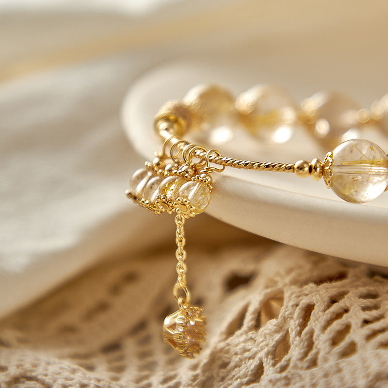 Golden Rutilated Quartz Bracelet – Energy & Calm & Abundance