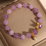 Rabbit Amethyst Crystal Bracelet – Calm & Health