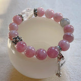 Flower Rose Quartz Bracelet - Love & Harmony