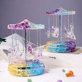 Natural Crystal Carousel Music Box - Calm & Harmony