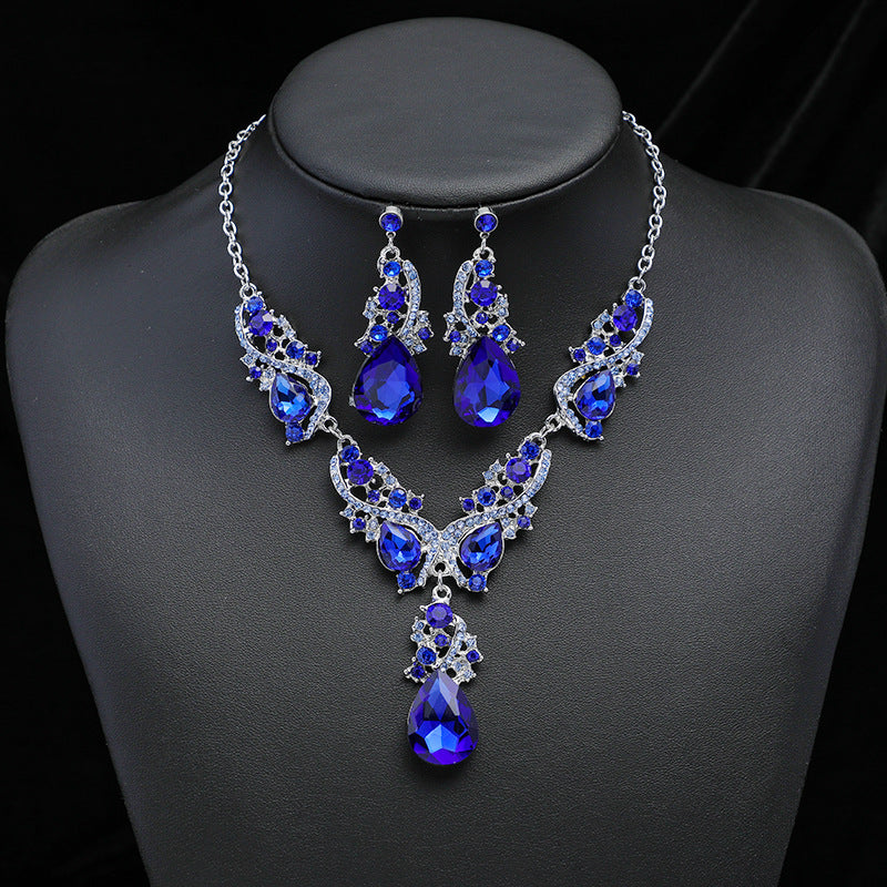 Vintage Drop Necklace Earrings Set - Confidence & Love