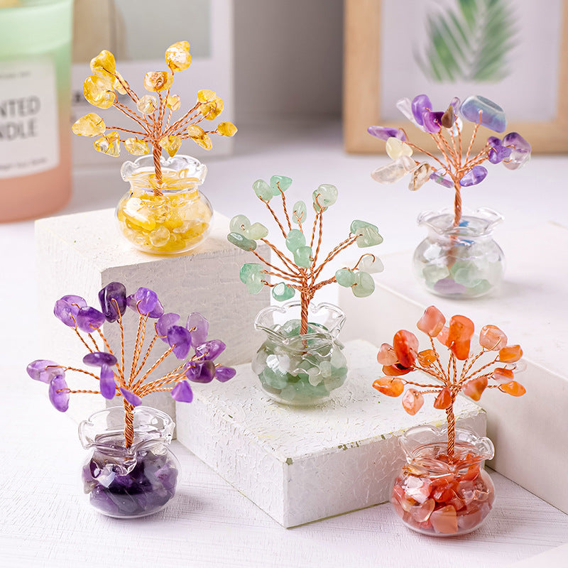 Natural Crystal Wealth Tree - Wealth & Strength & Luck & Abundance