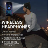 Wireless Bluetooth Headset LED Light Hat