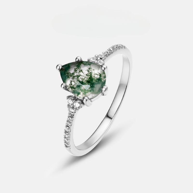 Water Grass Agate Ring - Calm & Harmony
