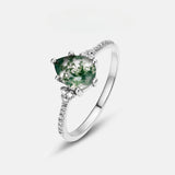 Water Grass Agate Ring - Calm & Harmony