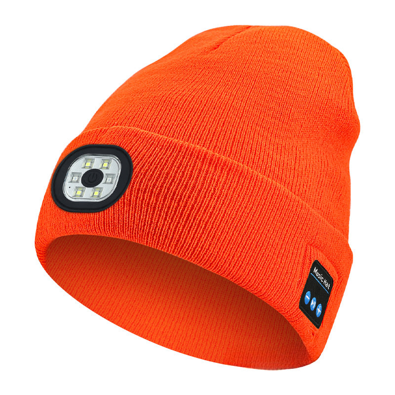 Wireless Bluetooth Headset LED Light Hat