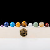 Natural Crystal Ball Nine Planets Set - Love & Positivity
