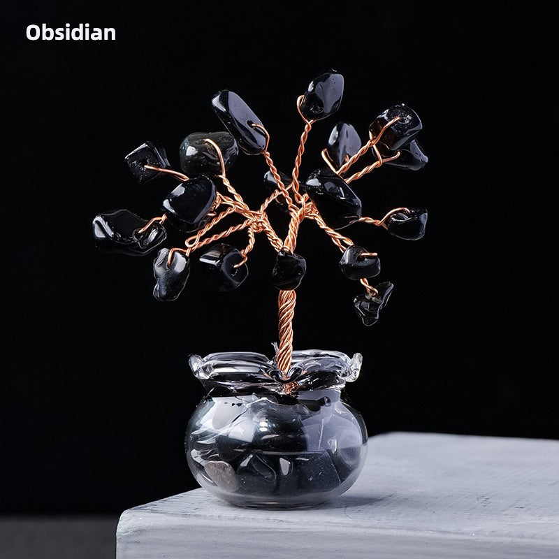 Natural Crystal Wealth Tree - Wealth & Strength & Luck & Abundance