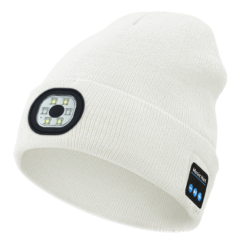 Wireless Bluetooth Headset LED Light Hat