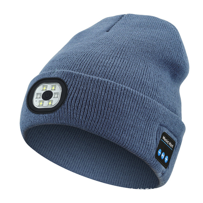Wireless Bluetooth Headset LED Light Hat