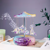 Natural Crystal Carousel Music Box - Calm & Harmony