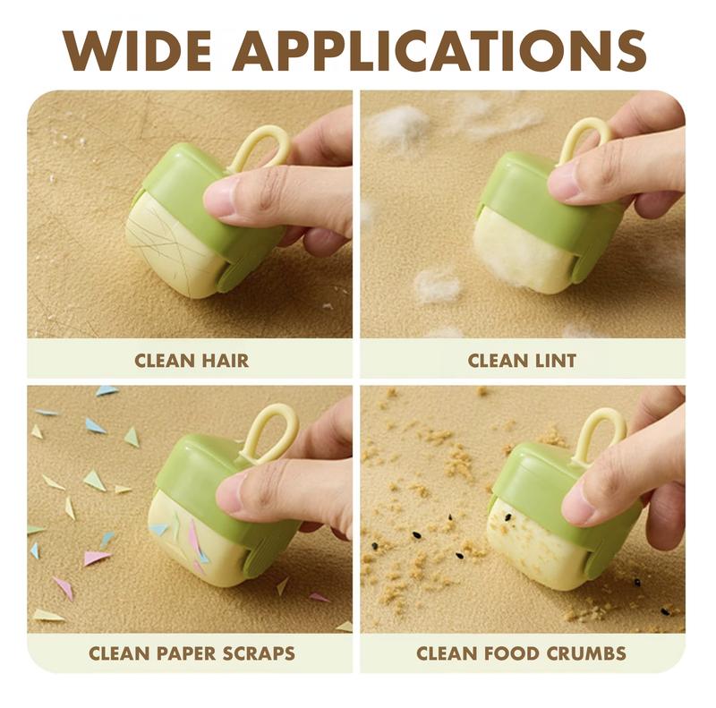 Reusable Mini Lint Roller - Portable & Washable Pet Hair Remover for Clothes | Travel-Size Sticky Lint Brush with Dustproof Roller Ball | Eco-Friendly Fabric Cleaner